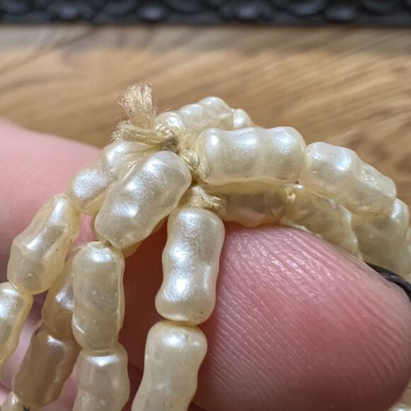 Vintage Necklaces Freshwater Rice Pearl Multi Strand Long Layered Lobster Clasp - Picture 3 of 12